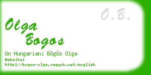 olga bogos business card